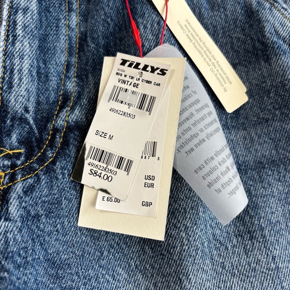 BDG Urban Outfitters NWT Women’s Medium Baggy Cargo Distressed Elastic Jeans - Picture 3 of 13